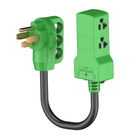 50 Amp to 20 Amp RV Distribution Adapter Cord - NEMA 14-50P to 4x 5-20R