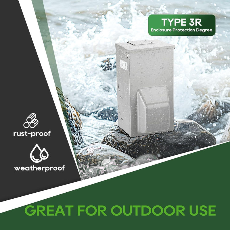 Load image into Gallery viewer, 2 Receptacles Power Outlet Panel with 20 Amp Adapter - 20A + 50A
