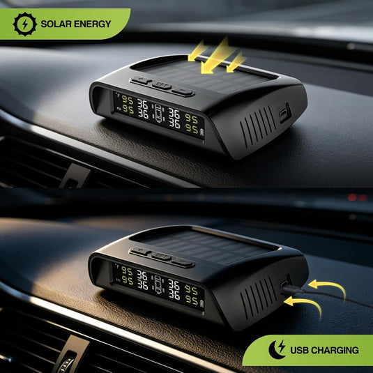 RV Tire Pressure Monitoring System with Solar Charge
