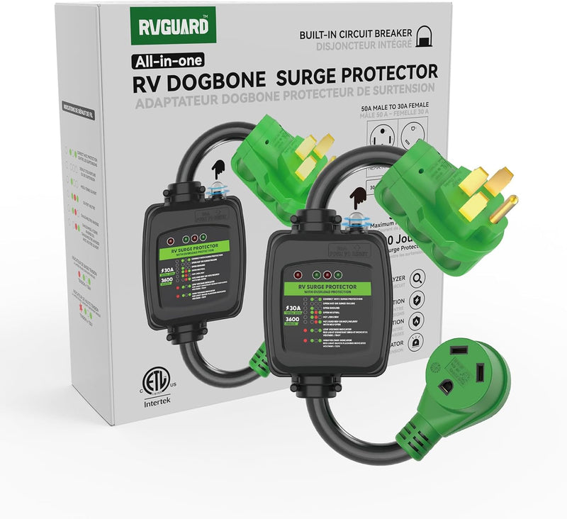 Load image into Gallery viewer, 50 Amp to 30 Amp RV Surge Protector Adapter - 14-50P to TT-30R
