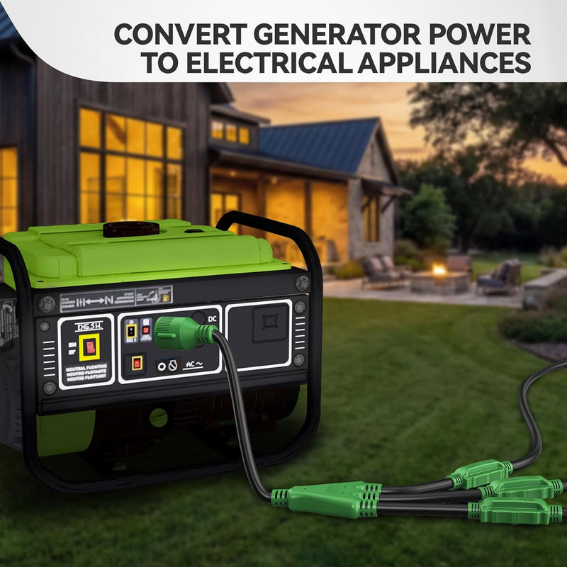 Load image into Gallery viewer, 3-Way Generator Adapter - L5-30P to 3 x 5-20R

