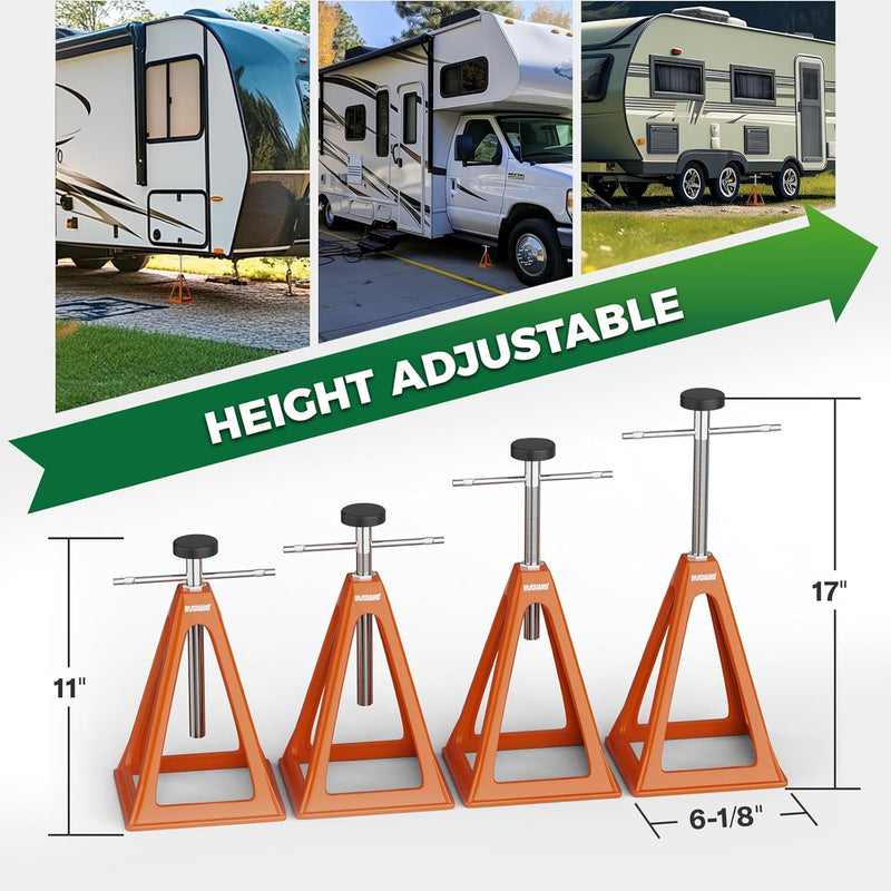 Load image into Gallery viewer, 7500 Lbs Aluminum RV Stabilizer Jacks - 4 Pack
