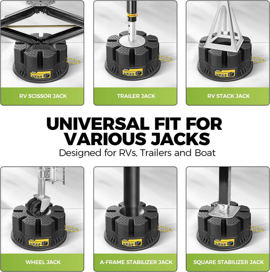 6" RV Leveling Blocks with Stackable Design