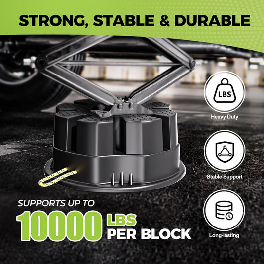 6" RV Leveling Blocks with Stackable Design