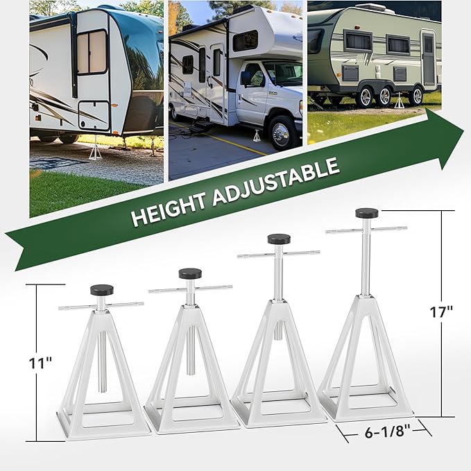 Load image into Gallery viewer, Aluminum RV Stabilizer Jacks 4 Pack
