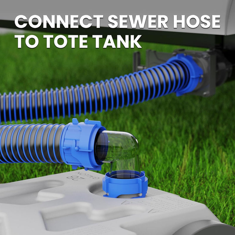 Septic Tank Rv Adapter RV Sewer Hose Adapter - 90° Clear Elbow with Leak-Proof Seal | DUMPMAN ...