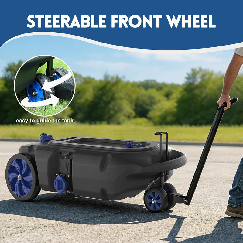 Load image into Gallery viewer, 34 Gallon Portable RV Waste Tank with 4 Wheels
