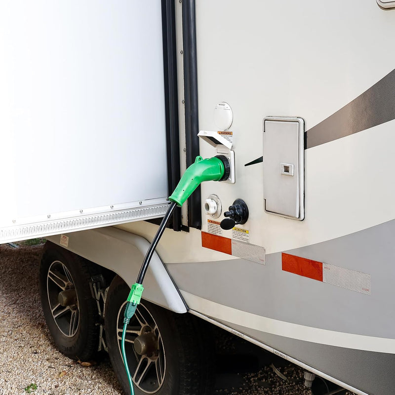 Load image into Gallery viewer, 135° 15A to 50A RV Plug Adapter with Locking Connector
