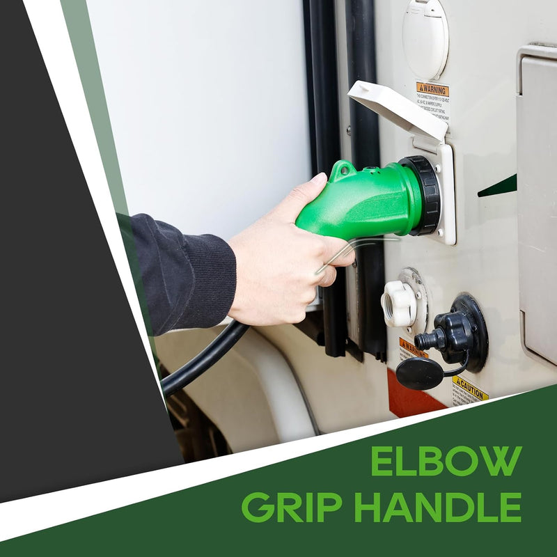 Load image into Gallery viewer, 135° 15A to 50A RV Plug Adapter with Locking Connector
