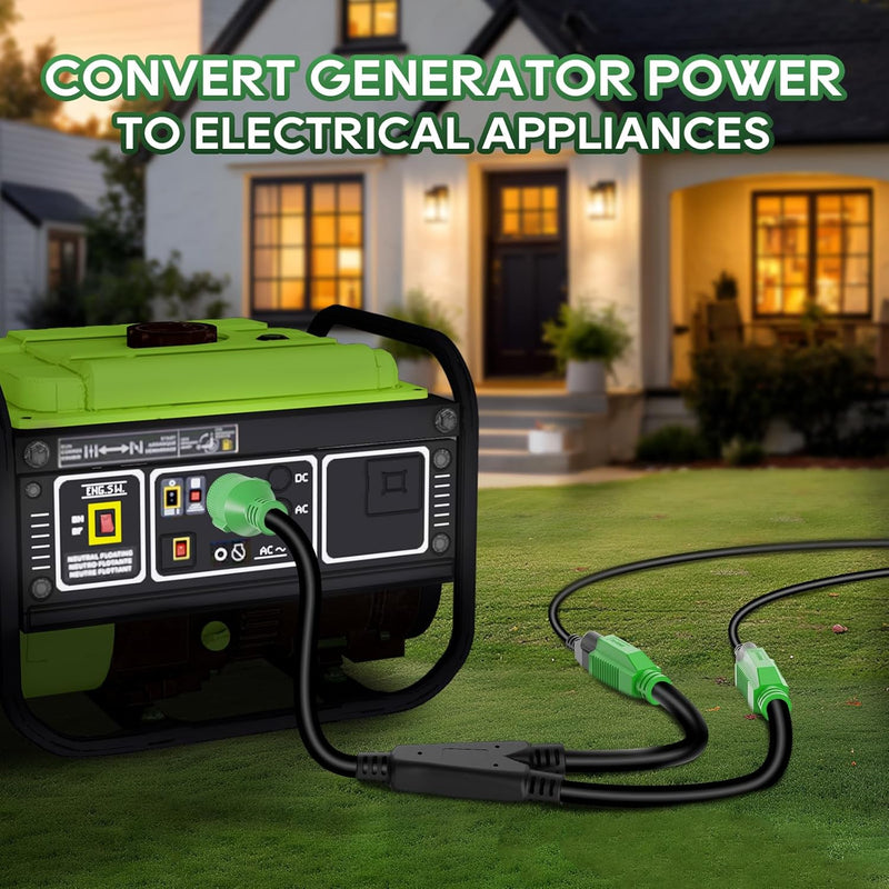 Load image into Gallery viewer, Generator Adapter Cord - L5-30P to Dual 5-15R
