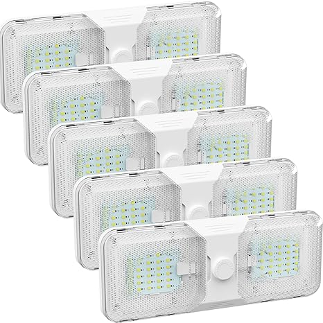 RV 12V LED Ceiling Double Dome Light