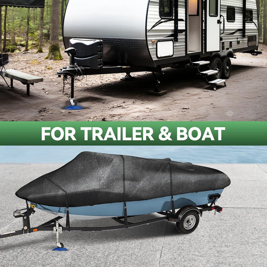 Trailer Wheel Chocks - Wheel Dock Kit with Handle