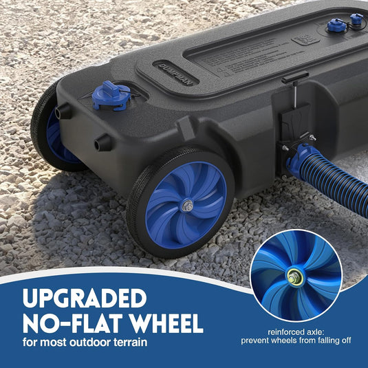 34 Gallon Portable RV Waste Tank with 4 Wheels