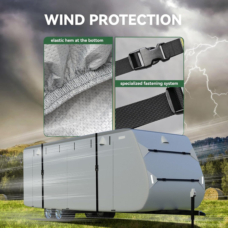 thumbnail image 2 of DaShield RV Cloud Travel Waterproof Cover – Fits Trailers & Campers 13-40 Ft, Anti-UV, 3-Year Warranty 2 of 3