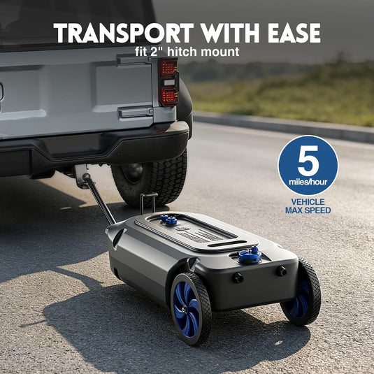 34 Gallon Portable RV Waste Tank with 4 Wheels