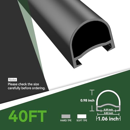 Load image into Gallery viewer, D-Shaped RV Slide Out Seal 40 Foot - RVGUARD
