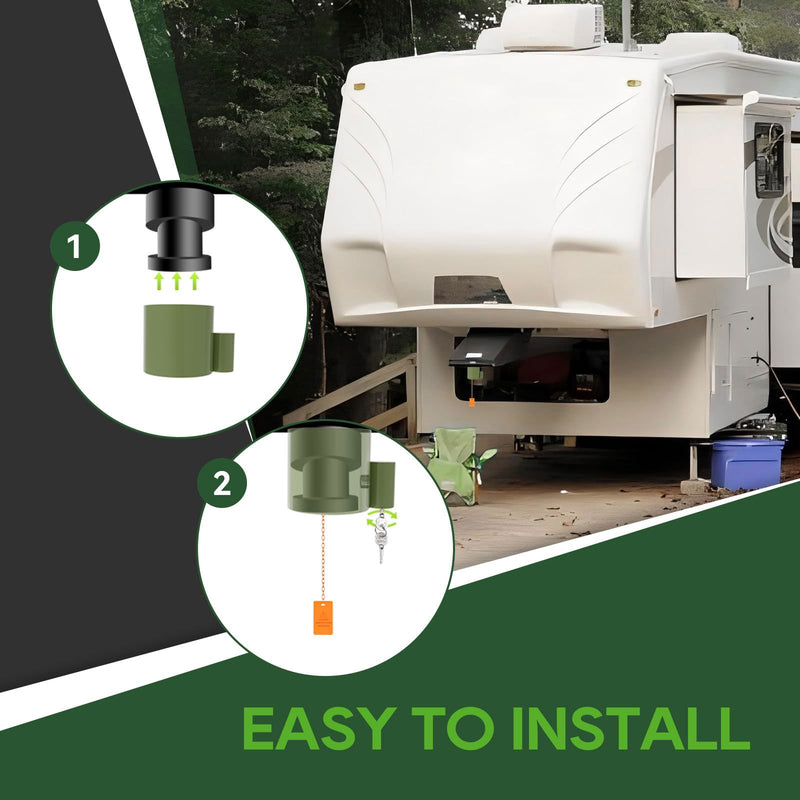 Load image into Gallery viewer, Heavy Duty Steel King Pin 5th Wheel Lock - RVGUARD
