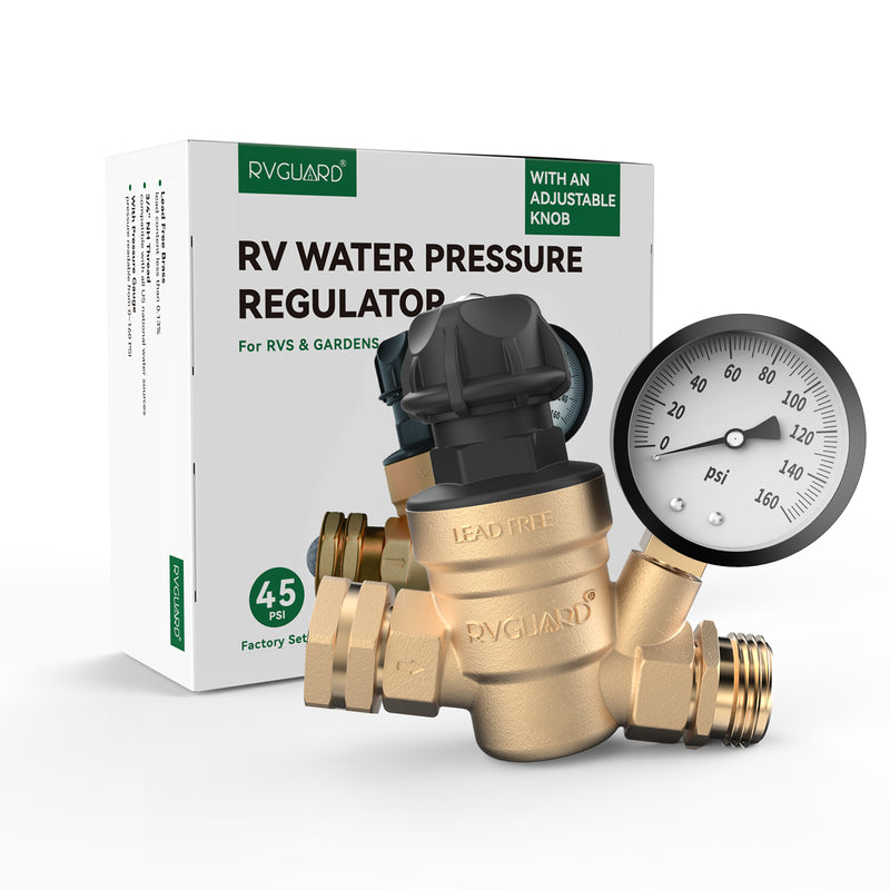 Load image into Gallery viewer, RV Water Pressure Regulator Valve with Adjustable Knob
