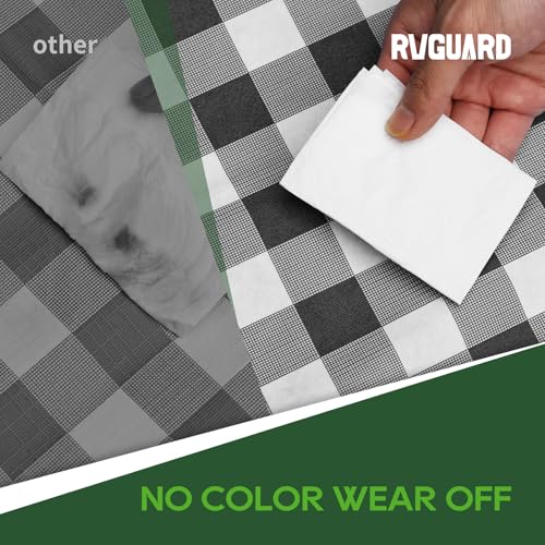 RVGUARD Picnic Table Cover 30x96 Inch - Black - No Color Wear Off