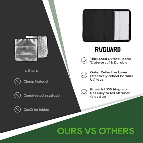 RVGUARD RV Magnetic Shade Cover 16” x 25” - Black - Comparisons