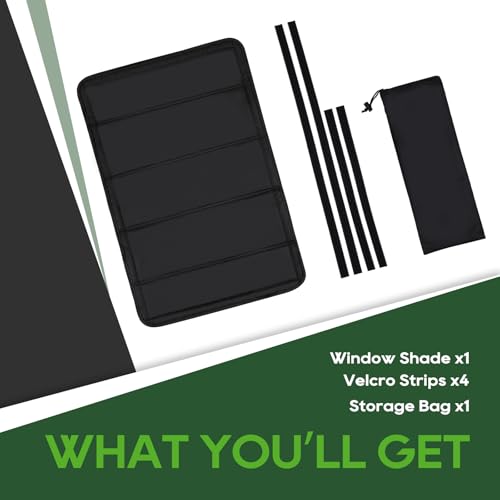RVGUARD RV Magnetic Shade Cover 16” x 25” - Black - Package Include