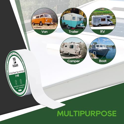 Load image into Gallery viewer, RVGUARD RV Roof Sealant Tape with Roller 2&#39;&#39; x 50&#39; - Multipurpose

