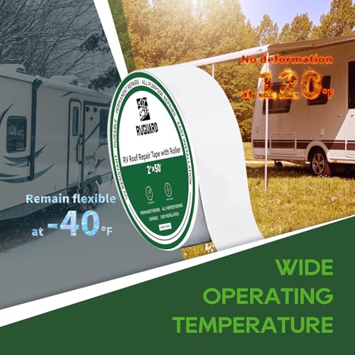 Load image into Gallery viewer, RVGUARD RV Roof Sealant Tape with Roller 2&#39;&#39; x 50&#39; - Wide Operating Temperature
