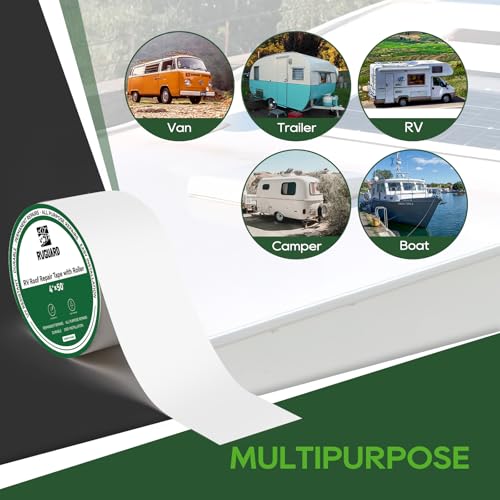 Load image into Gallery viewer, RVGUARD RV Roof Sealant Tape with Roller 4&#39;&#39; x 50&#39; - Multipurpose
