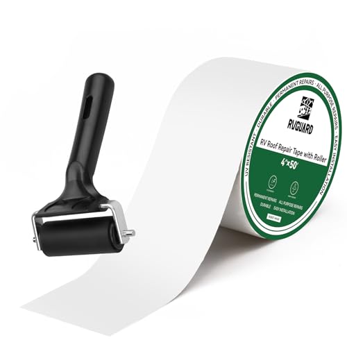 Load image into Gallery viewer, RVGUARD RV Roof Sealant Tape with Roller 4&#39;&#39; x 50&#39; - White
