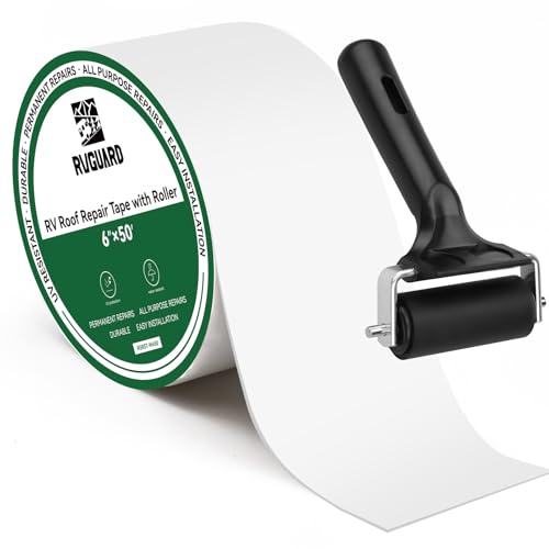 Load image into Gallery viewer, RVGUARD RV Roof Sealant Tape with Roller 6&#39;&#39; x 50&#39; - White

