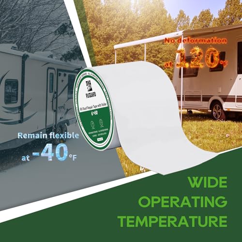 Load image into Gallery viewer, RVGUARD RV Roof Sealant Tape with Roller 6&#39;&#39; x 50&#39; - Wide Operating Temperature6
