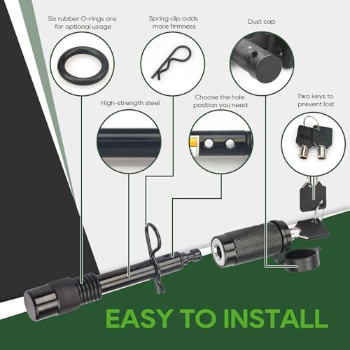 Load image into Gallery viewer, RVGUARD Trailer Hitch Lock for Class III IV 2&quot;&amp; 2-1/2&quot; Receiver 2 Pack - Easy to Install
