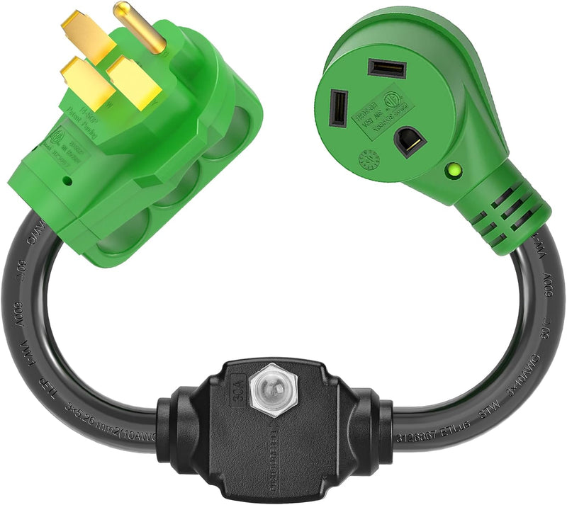 Load image into Gallery viewer, RV Adapter Cord with Overload Protector 50 Amp to 30 Amp - RVGUARD

