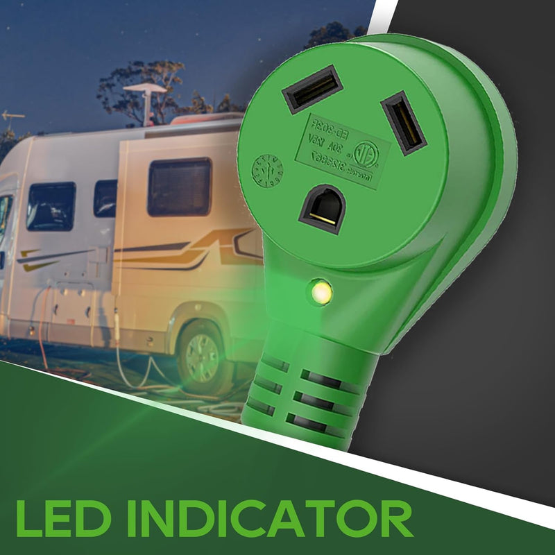 Load image into Gallery viewer, RV Adapter Cord with Overload Protector 50 Amp to 30 Amp - RVGUARD
