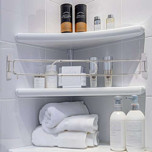 RV Adjustable Shower Corner Storage Bar - RVGUARD