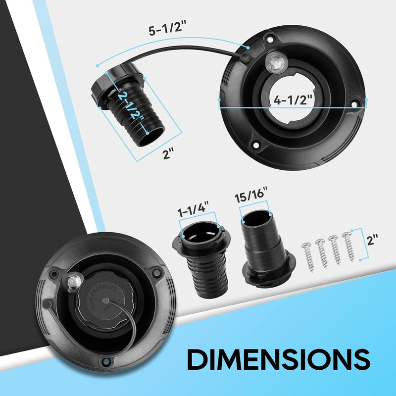 Load image into Gallery viewer, RV Fresh Water Hatch with Gravity Fill Hatch Inlet - RVGUARD
