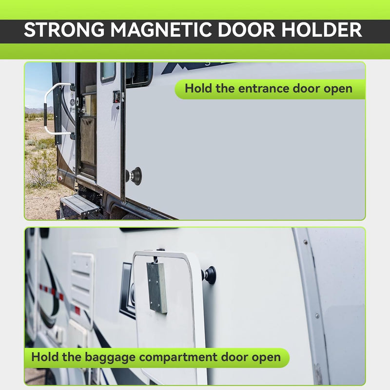 Load image into Gallery viewer, RV Magnetic Door Catch 2 Pack - Black - RVGUARD
