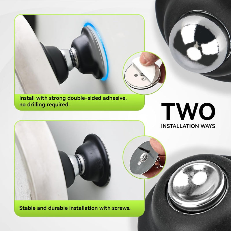 Load image into Gallery viewer, RV Magnetic Door Catch 2 Pack - Black - RVGUARD
