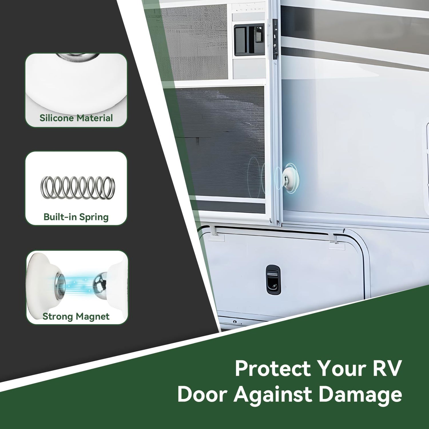 RVGUARD Magnetic RV Door Catch | 2 Pcs Baggage Door Holder for Travel ...