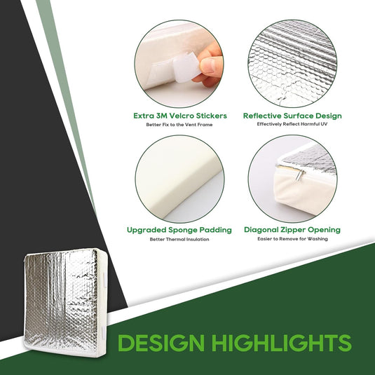 RV Vent Insulator with Reflective Surface 2 Pack - RVGUARD