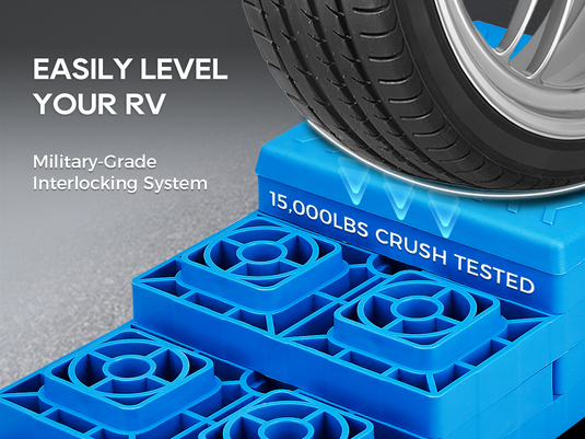Levelers For Rv RVMATE RV Leveling Blocks 12 Pack – Heavy Duty Camper Leveling System ...