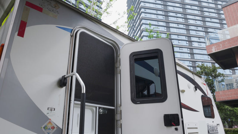 Load and play video in Gallery viewer, All-in-One RV Door Window with Sliding Shade - 15.7" x 24.7"
