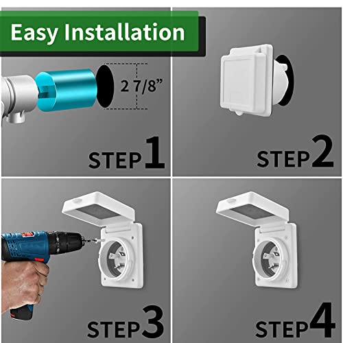 Load image into Gallery viewer, 125V 30 Amp RV Power Inlet with 3 Stainless Steel Pins and Screws - RVGUARD
