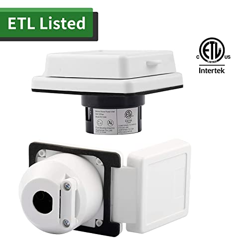 Load image into Gallery viewer, 125V 30 Amp RV Power Inlet with 3 Stainless Steel Pins and Screws - RVGUARD
