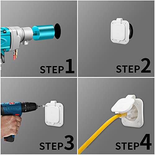 Load image into Gallery viewer, 15 Amp 125V AC Power Inlet Plug - White - RVGUARD
