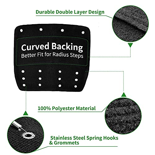 22 Inch RV Step Rugs with Sprinhg Hooks 3 Pack - RVGUARD