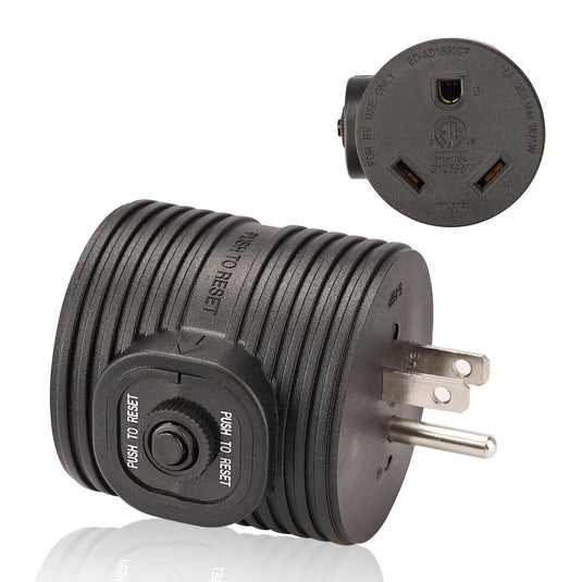 30 Amp Overload Protector Adapter 5-15P to TT-30R - RVGUARD