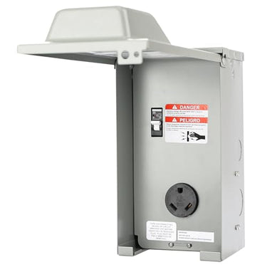 Metal Rv Breaker Box RVGUARD 30 Amp RV Power Outlet Box with Breaker | ETL Listed Waterproof ...