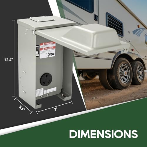 RVGUARD 30 Amp RV Power Outlet Box with Breaker | ETL Listed Waterproof ...