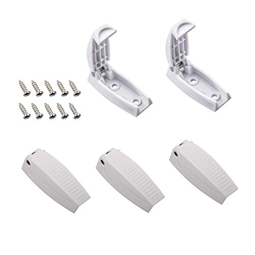 RVGUARD RV Door Holder, 5Pcs White Camper Door Holder, Keep The Baggage Door Open, for RV, Trailer, Camper Vans